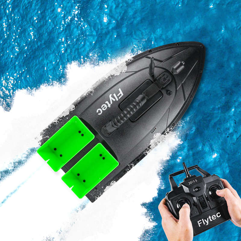Flytec Fishing Bait Boat 500m Remote Control Bait Boat Dual Motor Fish Finder 1.5KG Loading w