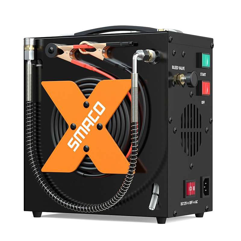 Scuba Tank Electric Pump Auto-Stop Air Compressor Oil-Free by Car 12V DC Or Home 110V AC