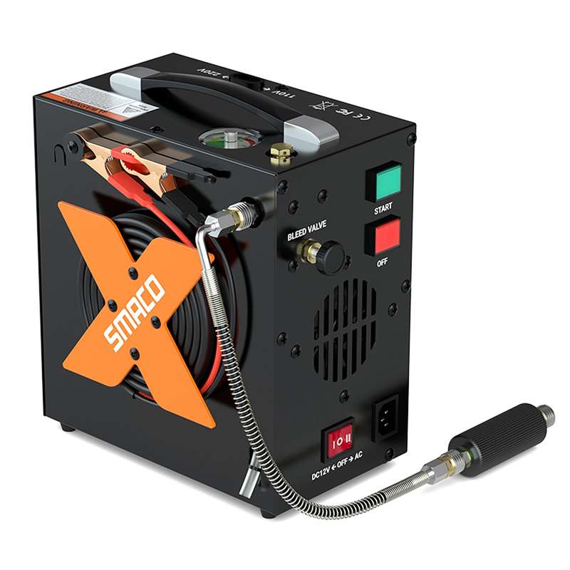 Scuba Tank Electric Pump Auto-Stop Air Compressor Oil-Free by Car 12V DC Or Home 110V AC
