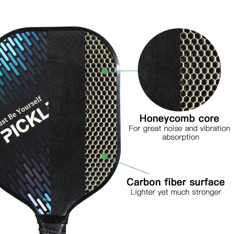 Ultralight Pickleball Paddle and Ball Set Carbon Fiber Surface Pickle Ball Racket 1 Paddles w