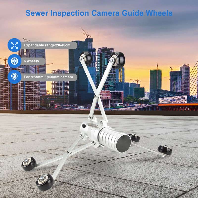Expandable Pipeline Sewer Inspection Camera Guide Wheels for 23mm / 50mm Drain Pipeline Inspe