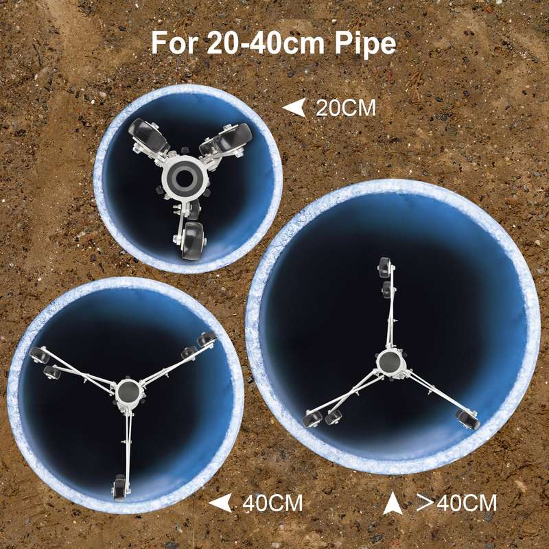 Expandable Pipeline Sewer Inspection Camera Guide Wheels for 23mm / 50mm Drain Pipeline Inspe