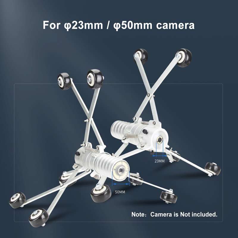 Expandable Pipeline Sewer Inspection Camera Guide Wheels for 23mm / 50mm Drain Pipeline Inspe