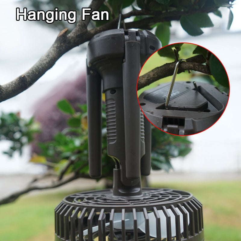 Camping Fans for Tents 10400mAh USB Rechargeable Battery Operated Fans with LED Lantern Foldi
