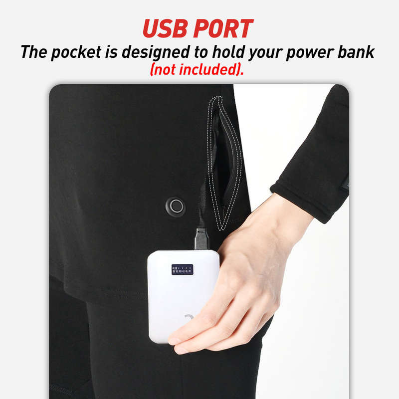 Heated Underwear for Men and Women Winter Warm 20 Areas Electric USB Heated Heating Shirt and
