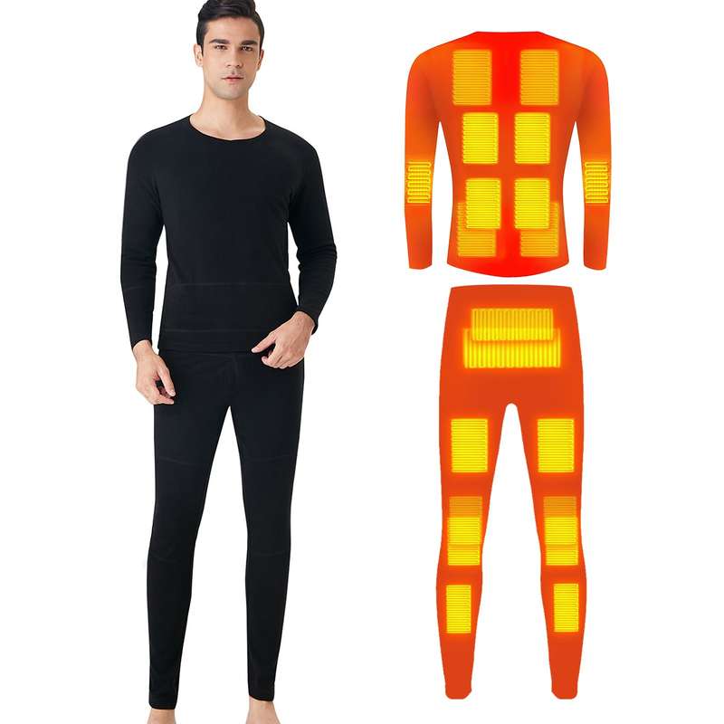 Heated Underwear for Men and Women Winter Warm 20 Areas Electric USB Heated Heating Shirt and