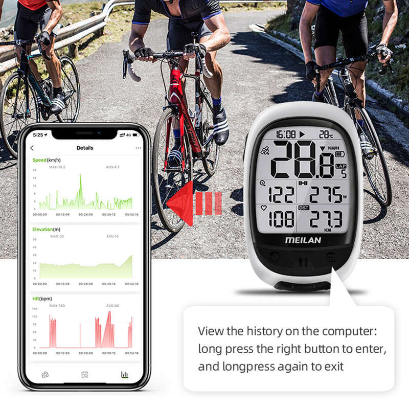 M2 Bike Global Position System Cycling Speedmeter Wireless BT Bicycle Speed Meter USB Recharg