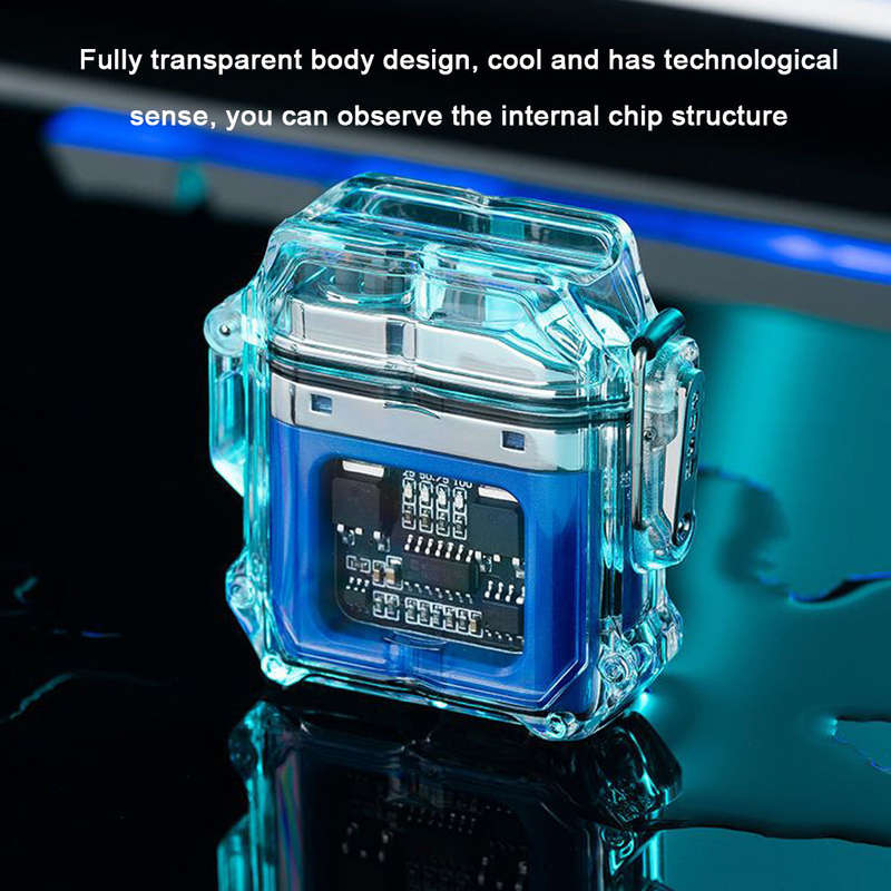 Electric Lighter Double Arc Electronic Pulse Lighter Windproof & Waterproof Rechargeable Flam