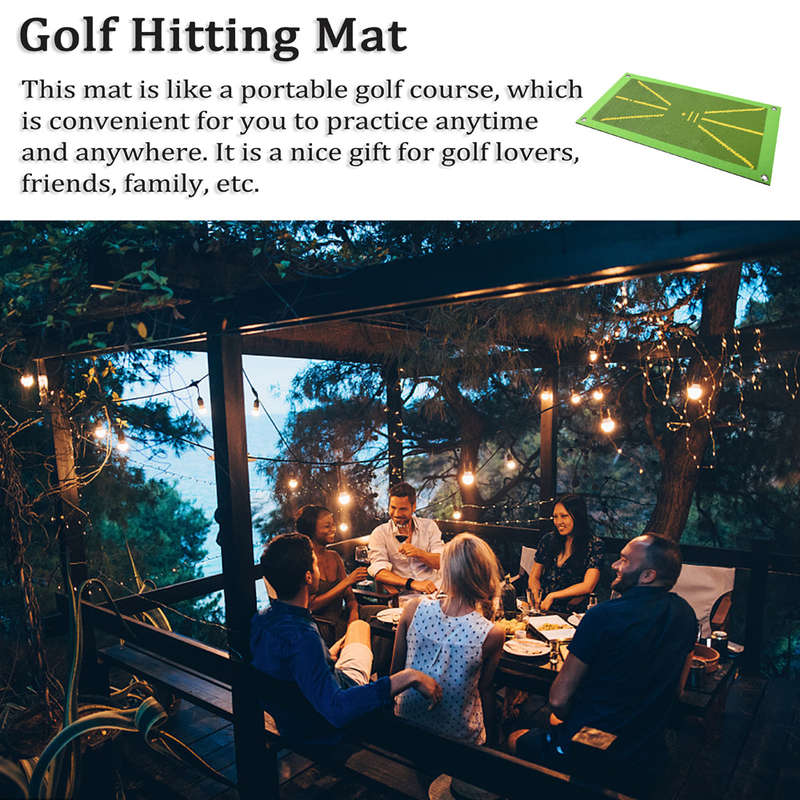 Golf Hitting Mat for Swing Detection Batting Portable Golf Practice Training Aids Rug for Hom
