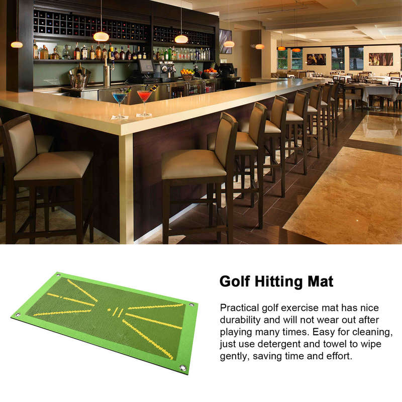 Golf Hitting Mat for Swing Detection Batting Portable Golf Practice Training Aids Rug for Hom
