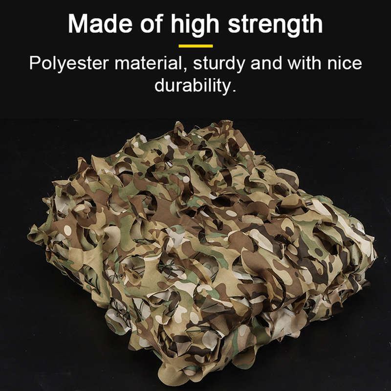 1.5x2m Woodland Camo Netting Tacticals Camouflage Net Lightweight Camping Sunshade Car Cover