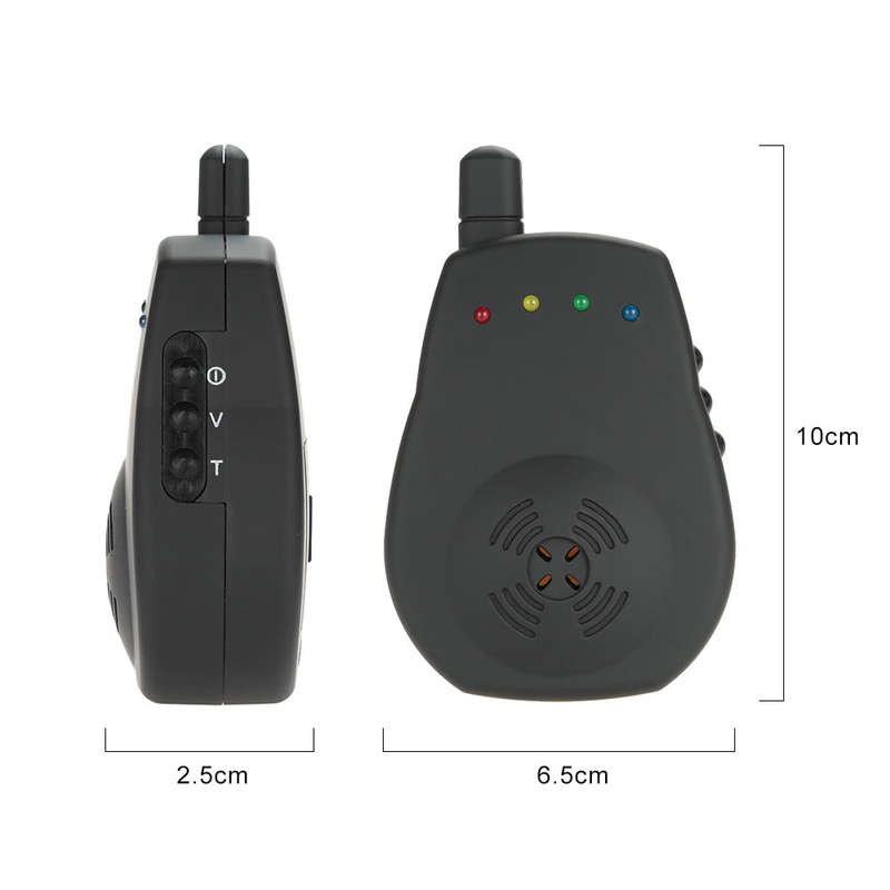 Lixada Wireless Fishing Bite Alarms Set Digital Fishing Alarm Kit 1 Receiver Plus 4 Alarms Fo