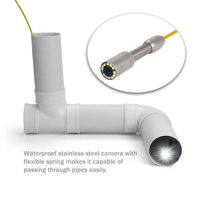 Lixada 30M Drain Pipe Sewer Inspection Camera IP68 Waterproof Industrial Endoscope Borescope
