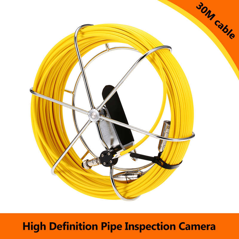Lixada 30M Drain Pipe Sewer Inspection Camera IP68 Waterproof Industrial Endoscope Borescope