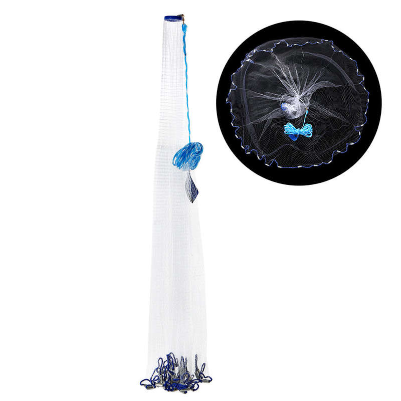 Fishing Casting Net 7.8FT Fishing Net Saltwater Freshwater Bait Fish Net Hand Cast Fishing Ne