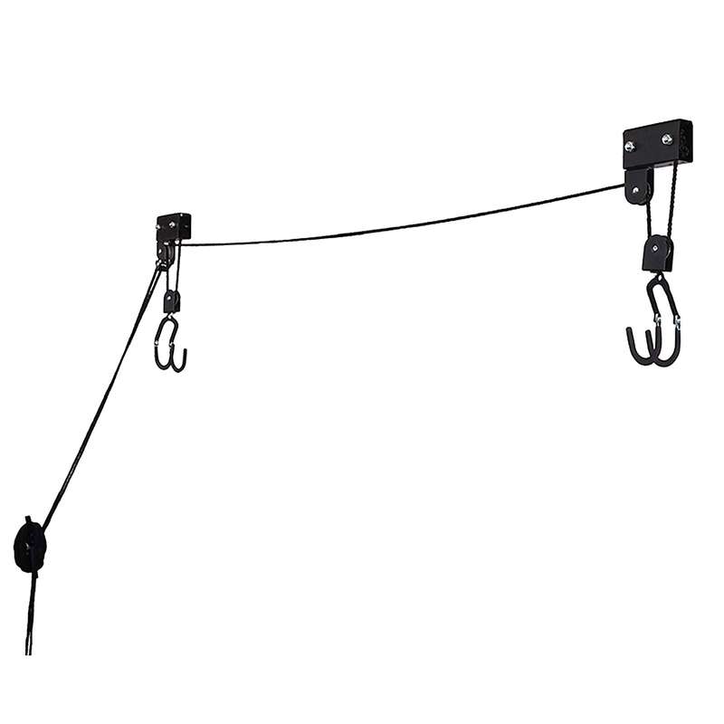 Kayak Lift with Hanging Pulley System Kayak Ceiling Rack Garage Ceiling Mount for Bicycle Pad