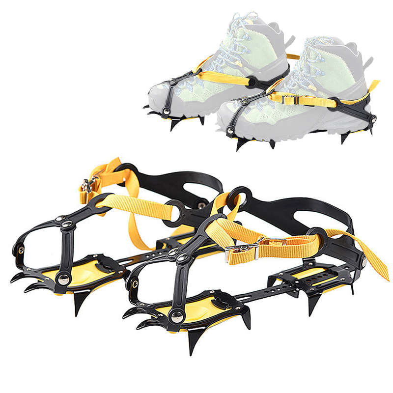 10 Teeth Crampons Traction Cleats Winter Snow Boot Shoe Covers Ice Snow Grips for Hiking Ice