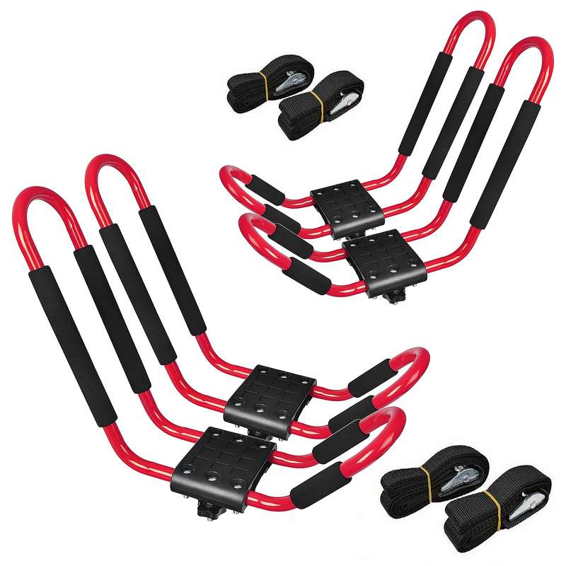 2 Pairs Kayak Roof Racks Kayak Canoe Boat Surfboard Roof Top Mount Racks for Car Truck Crossb