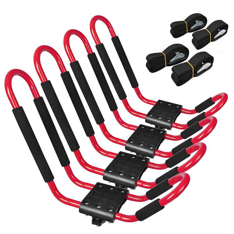 2 Pairs Kayak Roof Racks Kayak Canoe Boat Surfboard Roof Top Mount Racks for Car Truck Crossb