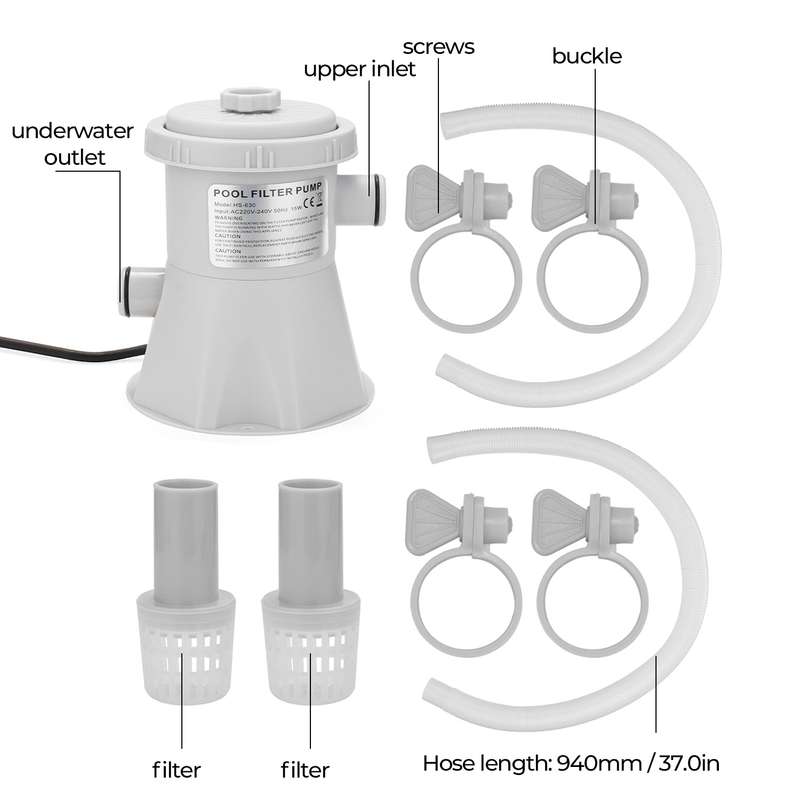 Electric Swimming Pool Filter Pump Reusable Practical Swimming Pool Filter Water Purifier Eas