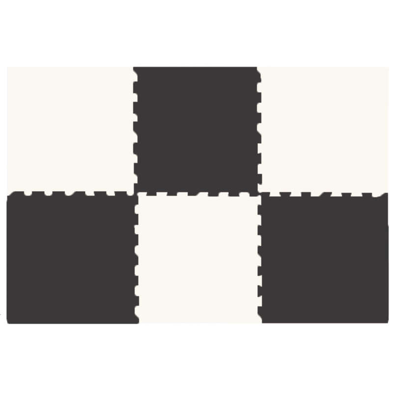 EVA Foam Baby play mat Charcoal & Ivory