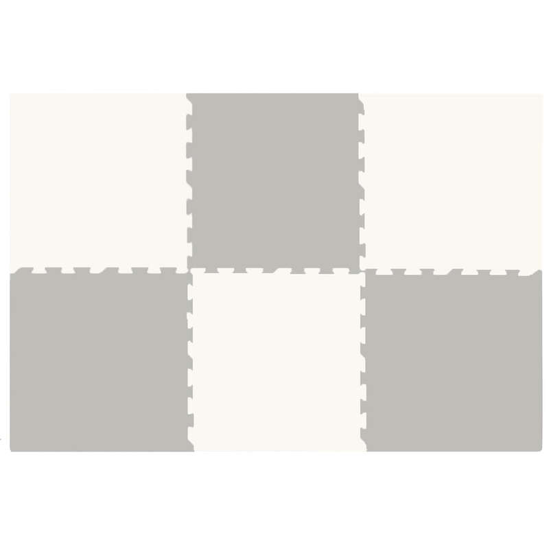 EVA Foam Baby play mat Grey & Ivory