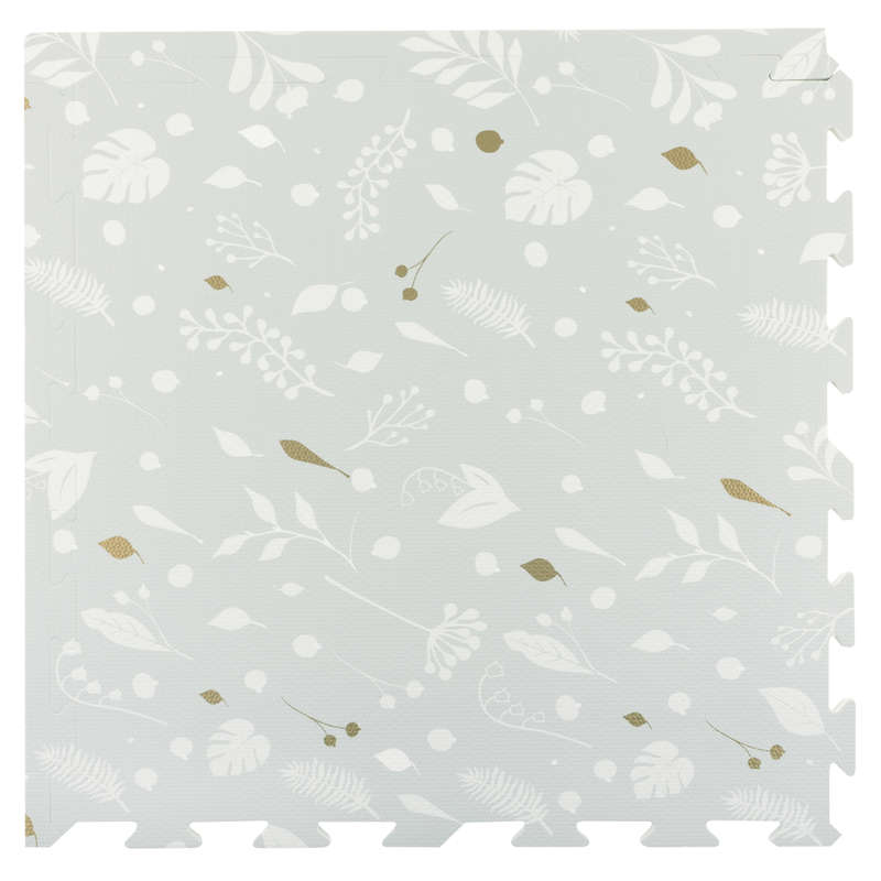 EVA Foam Baby Play Mat - Metallic Garden - Grey