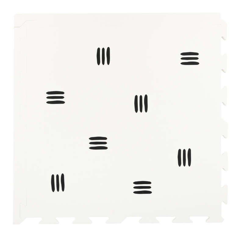 EVA Foam Baby Play Mat - White with Black Stripes
