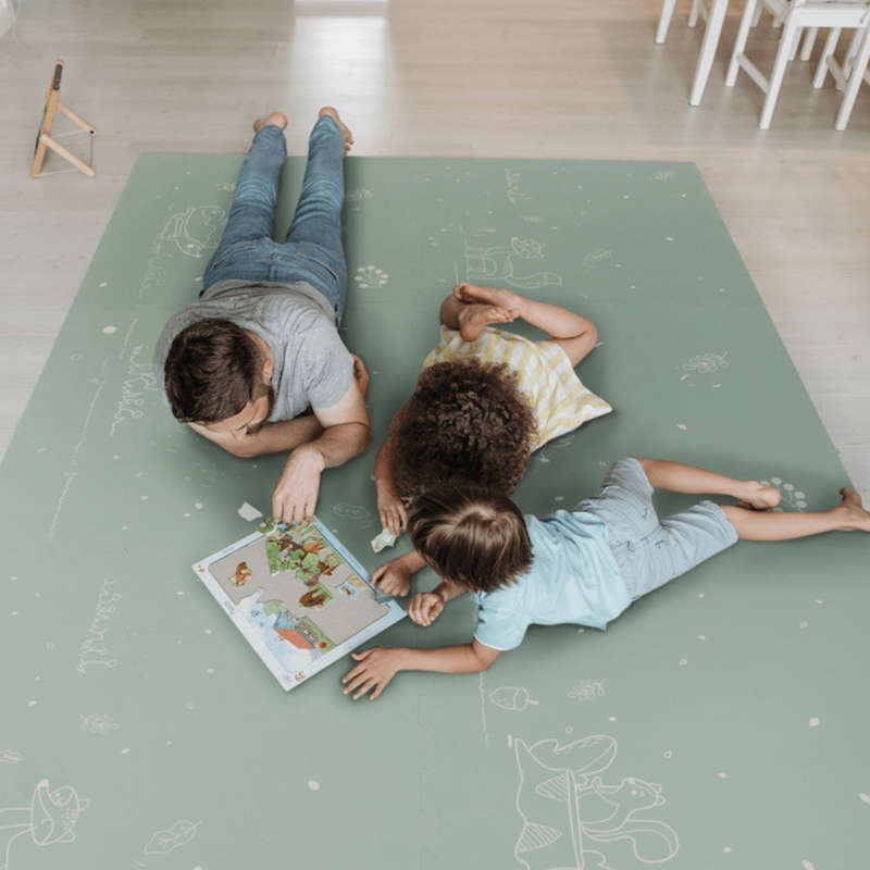 EVA Foam Baby Play Mat - Fairytale Forest - Mint Green