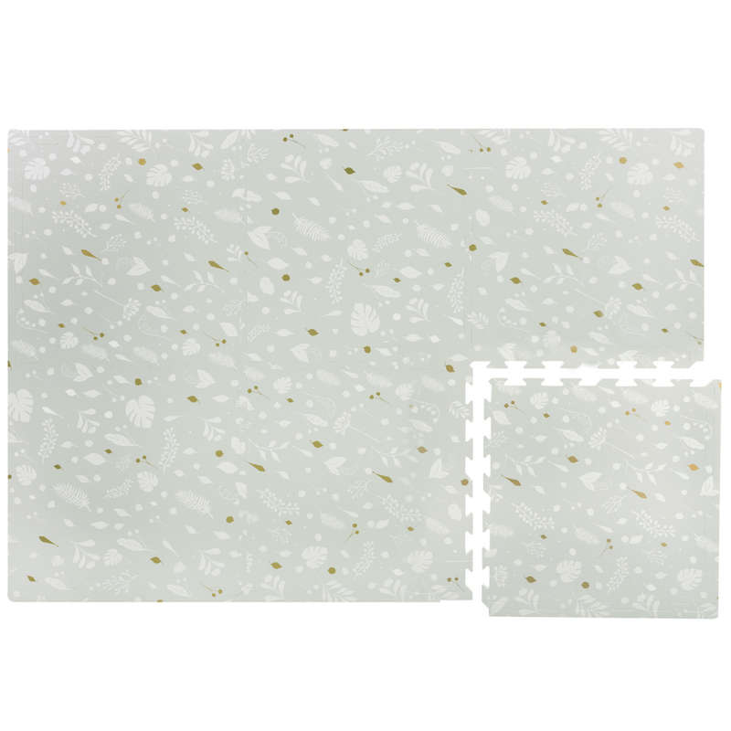 EVA Foam Baby Play Mat - Metallic Garden - Grey