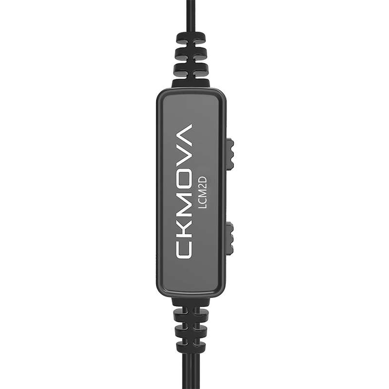 CKMOVA 3.5mm Dual-Head Lavalier Mic for Camera, Smartphone, Recorder-LCM2D