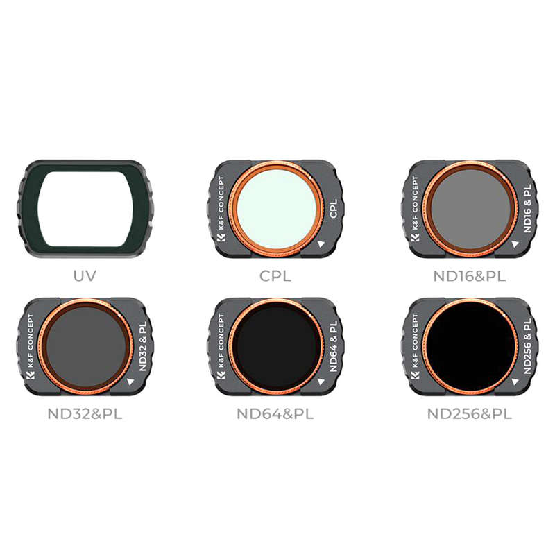 K&F Concept Magnetic UV + CPL + ND/PL(4+5+6+8 stops) Filter Set for DJI Osmo Pocket 3