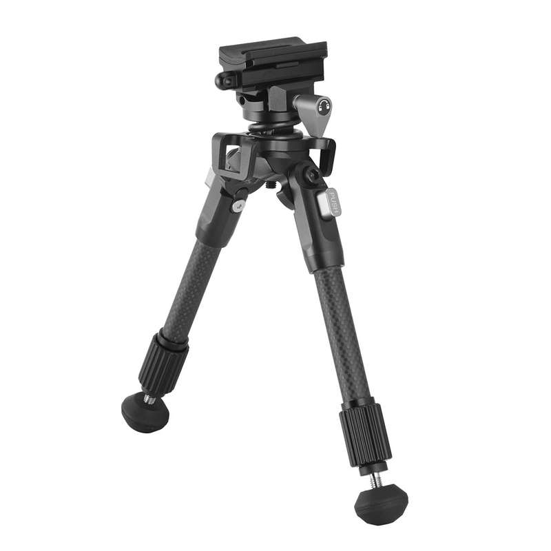 Vanguard EQUALIZER 1QSC Carbon Fiber Bipod with Picatinny Rail  Height: 20-26.5cm