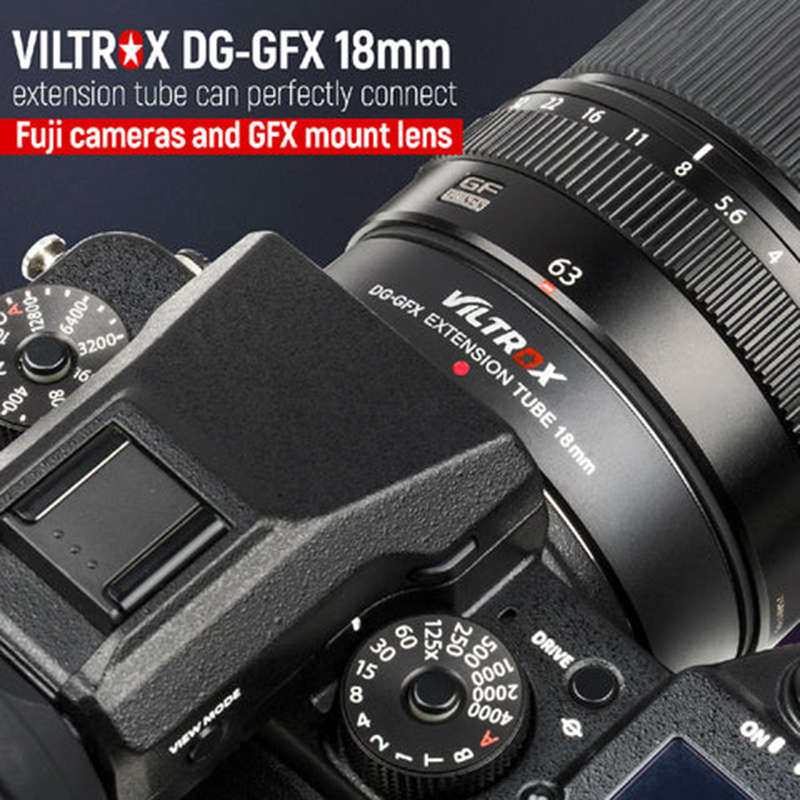 Viltrox 18mm Auto Focus Macro Extension Tube for Fuji GFX Mount Lenses