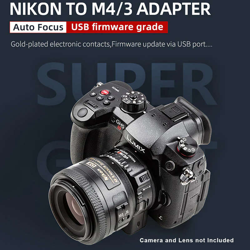 Viltrox AF Adapter for Nikon F Lenses to M4/3 Olympus and Panasonic VL-NF-M1