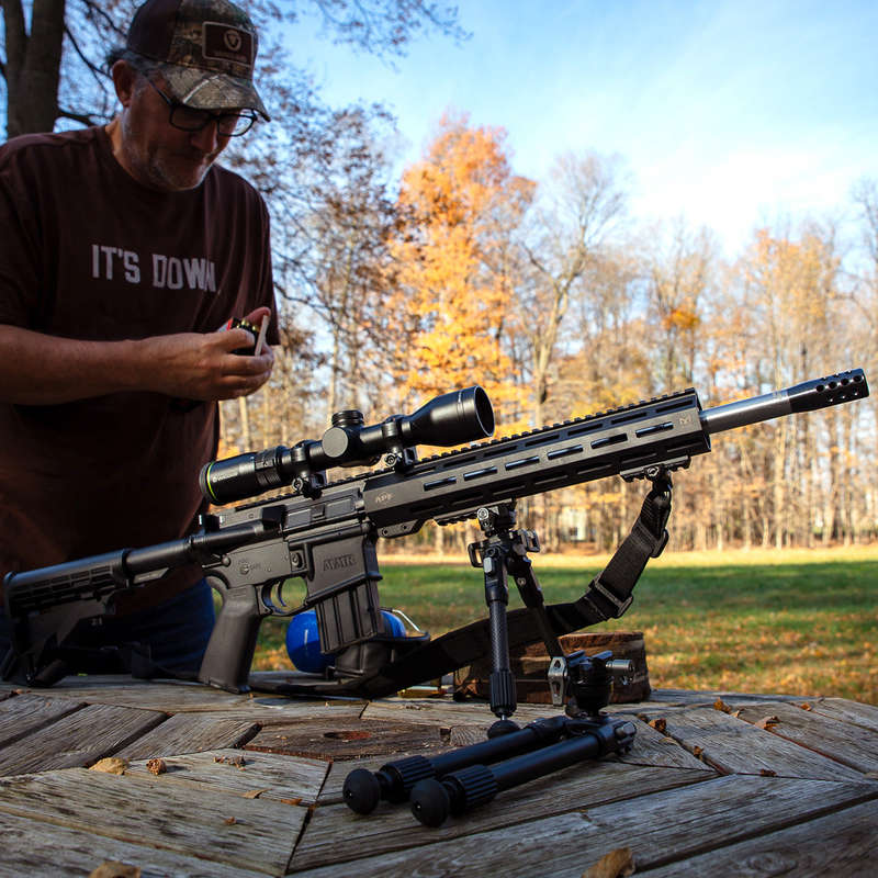 Vanguard EQUALIZER 2QSA Aluminium Bipod with Picatinny Rail  Height: 25 to 35.5cm