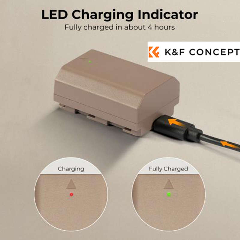 K&F Concept NP-FZ100 Battery for Sony with Type C Direct Chargeable Port - KF28-0023
