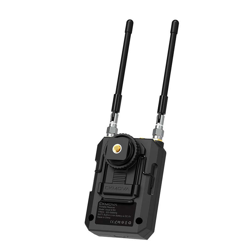 CKMOVA UHF Dual-Channel Wireless Mic System 2 X Transmitters with Audio Recorders & 1X Receiver V...