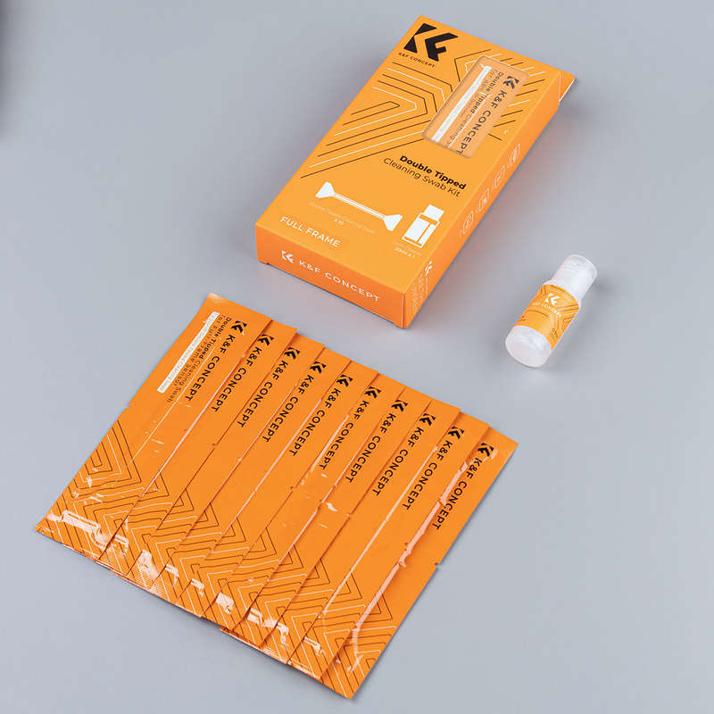 K&F Concept 10 Swab 24mm Dual Head CMOS F- Frame Camera Sensor Cleaning Kit + 20ml fluid