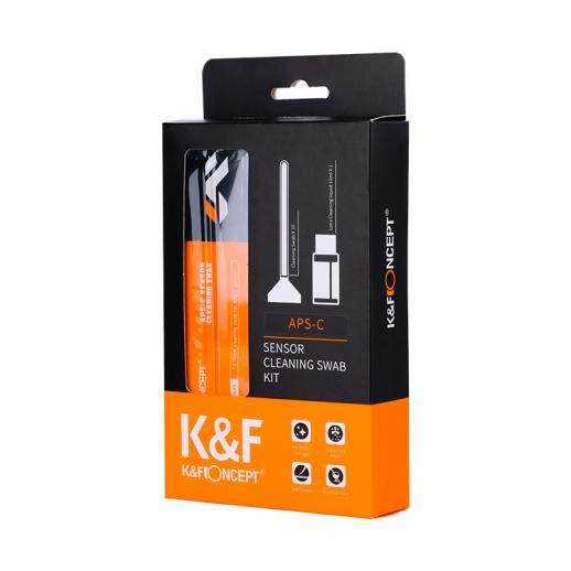 K&F Concept 10 Swab 16mm APS-C Camera Sensor Cleaning Kit + 20ml Cleaning Fluid