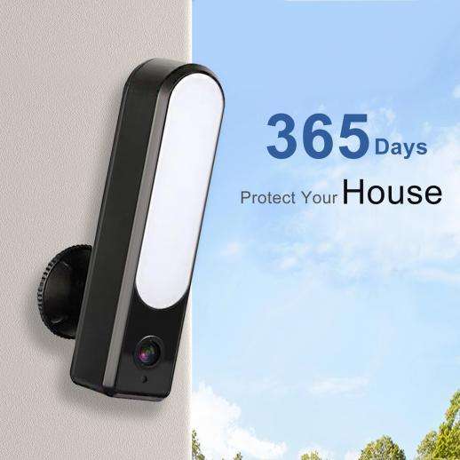 K&F Concept Waterproof Outdoor Security Wi-Fi CCTV Camera & Light - App Controlled