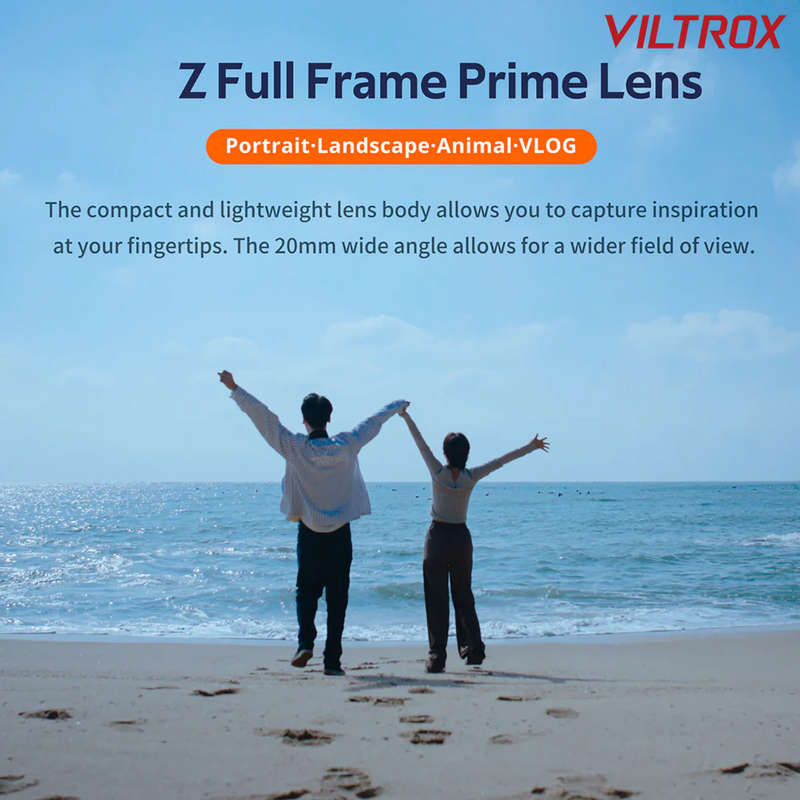 Viltrox 20mm f/2.8 Z AF Prime Lens for Nikon Z-Mount Full Frame Mirrorless Cameras