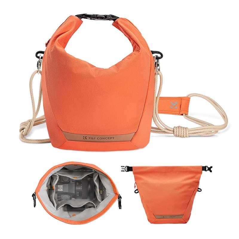 K&F Concept Urban Wander U11 5 Liter Compact Lightweight Versatile Camera Sling Bag  Orange