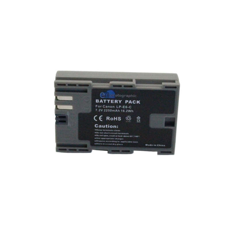 E Photographic LP-E6 2250 mAh Type-C Battery for Canon