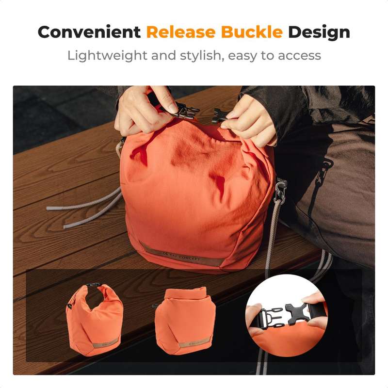 K&F Concept Urban Wander U11 5 Liter Compact Lightweight Versatile Camera Sling Bag  Orange