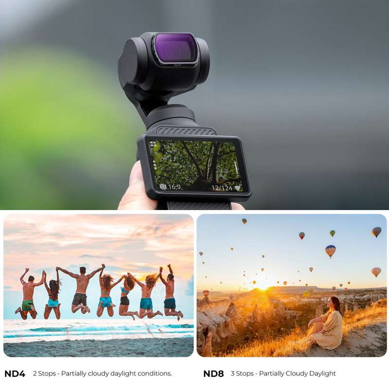 K&F Concept CPL + ND4 + ND8 Filter Kit for DJI Osmo Pocket 3