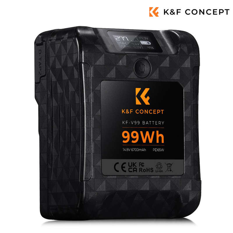 K&F Concept 6700mAh Mini V Mount Battery with 65W USB-C Fast Charger Support