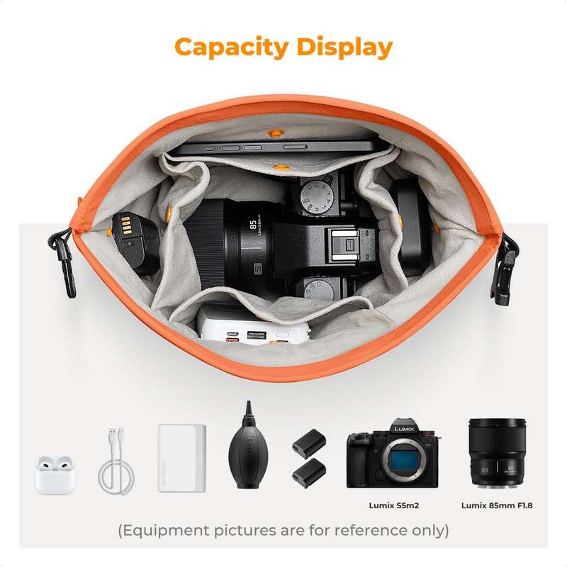 K&F Concept Urban Wander U11 5 Liter Compact Lightweight Versatile Camera Sling Bag  Orange