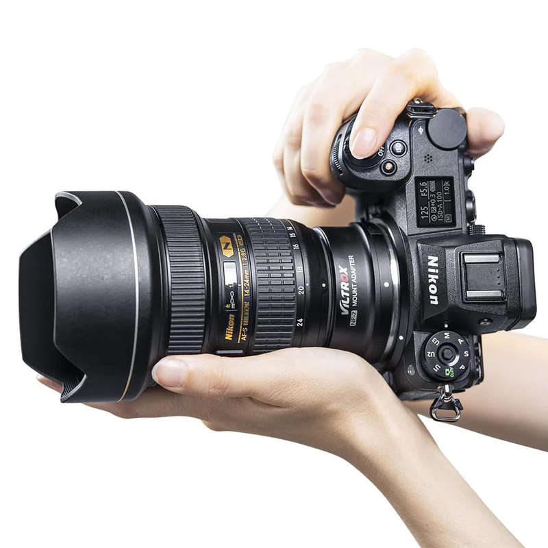 VILTROX NF-Z Auto Focus F-mount to Nikon Z-mount Adapter with EXIF Transmission VR Lens Stabilisa...