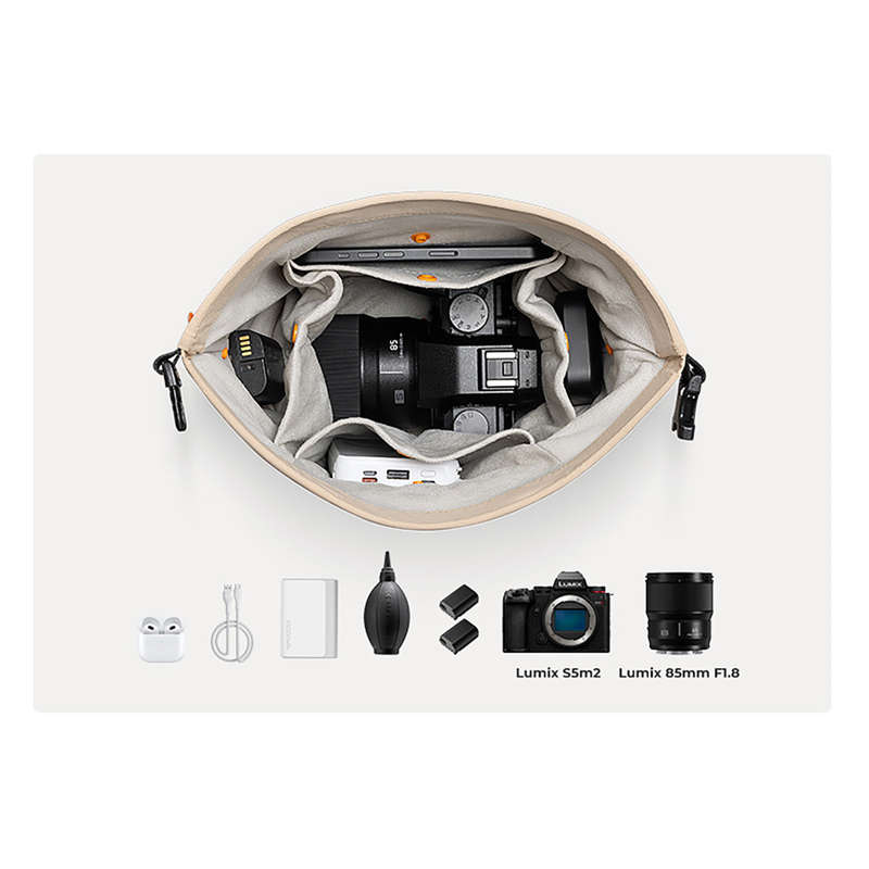 K&F Urban Wander U11 Compact Lightweight Versatile 5 Liter Camera Sling Bag  Beige